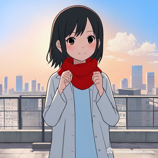 MOSS-Image Base, Anime: rooftop, prompt anime, seed 400
