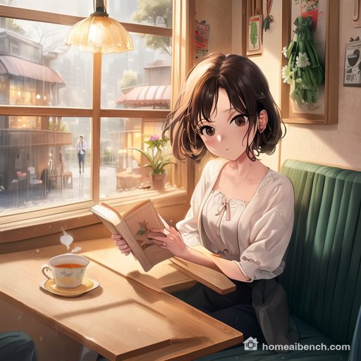 MOSS-Image Base, Anime: cafe, prompt anime, seed 401