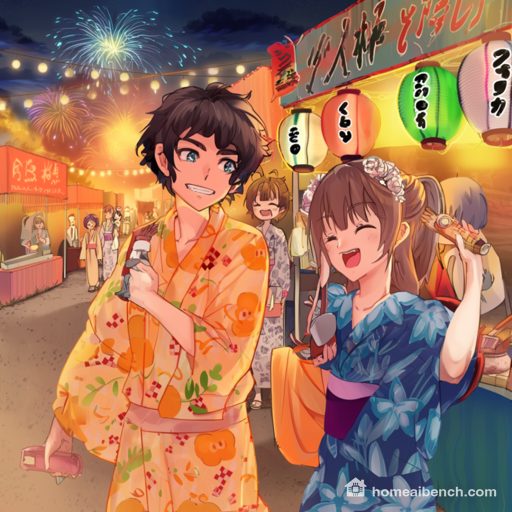 MOSS-Image Base, Anime: festival, prompt anime, seed 401