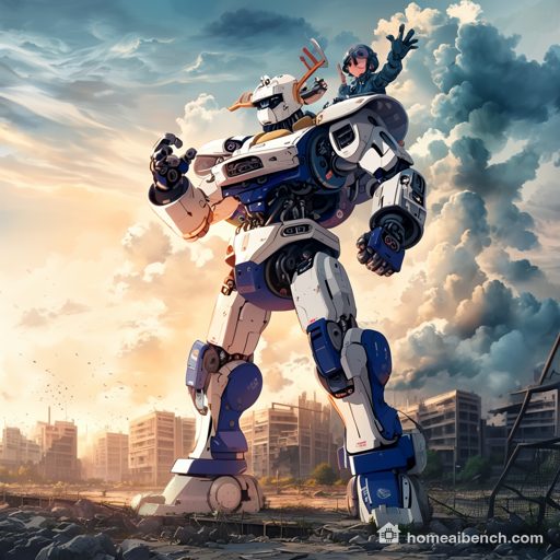 MOSS-Image Base, Anime: robot, prompt anime, seed 401