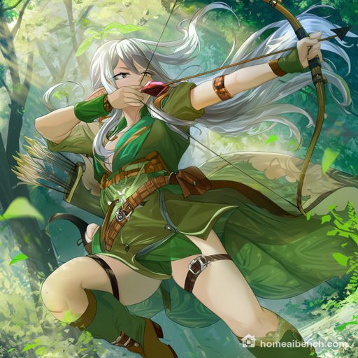 MossAD-Demo, Anime: elf archer, prompt anime, seed 400