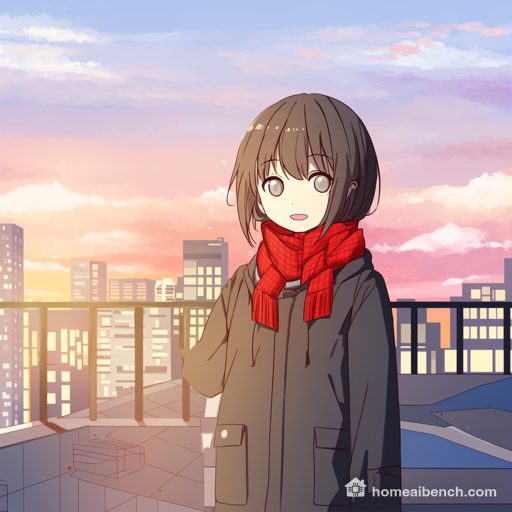 MossAD-Demo, Anime: rooftop, prompt anime-r2-tags, seed 401