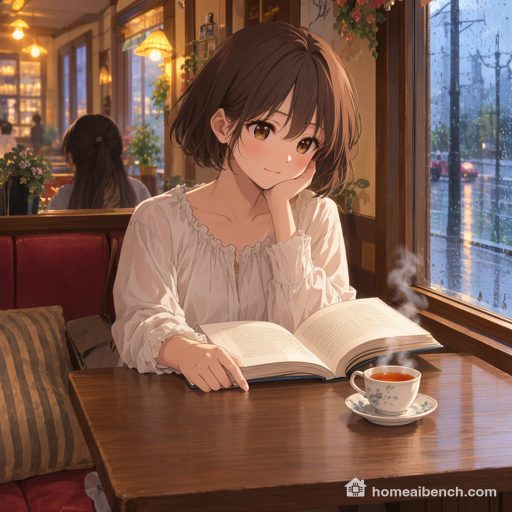MOSS-Image SFT, Anime: cafe, prompt anime, seed 400
