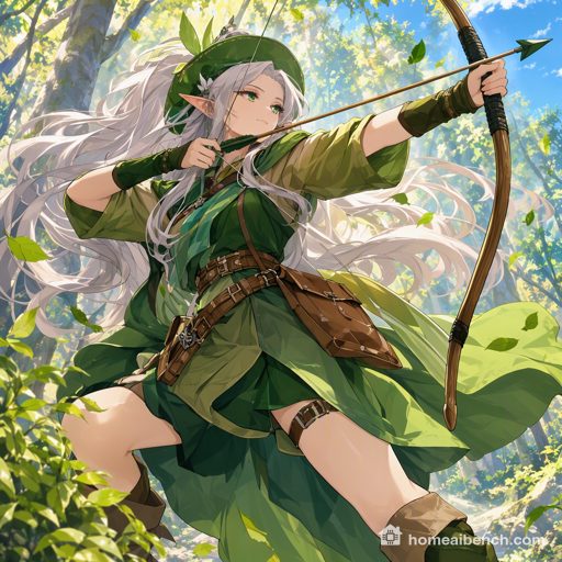 MOSS-Image SFT, Anime: elf archer, prompt anime, seed 400