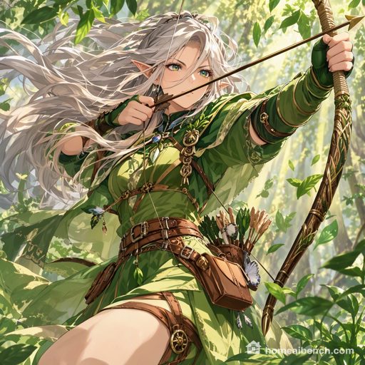 MOSS-Image SFT, Anime: elf archer, prompt anime, seed 401