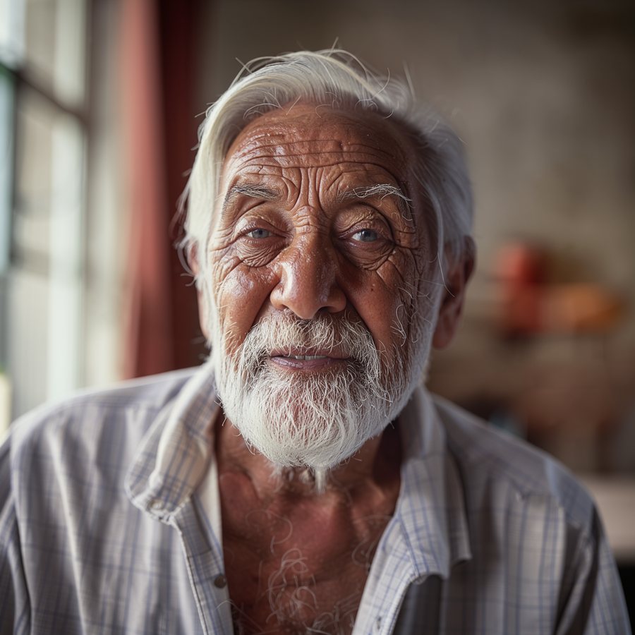 Portrait of an elderly man made with FLUX.3 klein on the RTX 5070